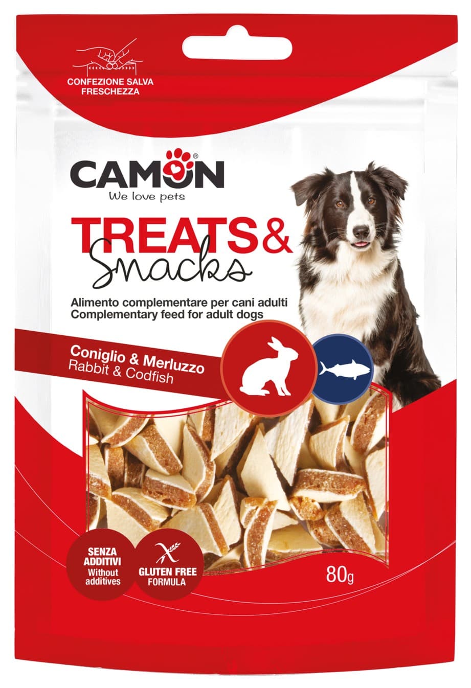 Triangolini di coniglio e merluzzo